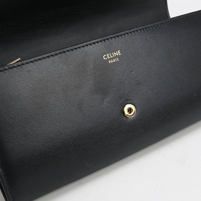 Celine Large Wallet Triomphe 10 E313 dpv.38 no Long Bifold Calf