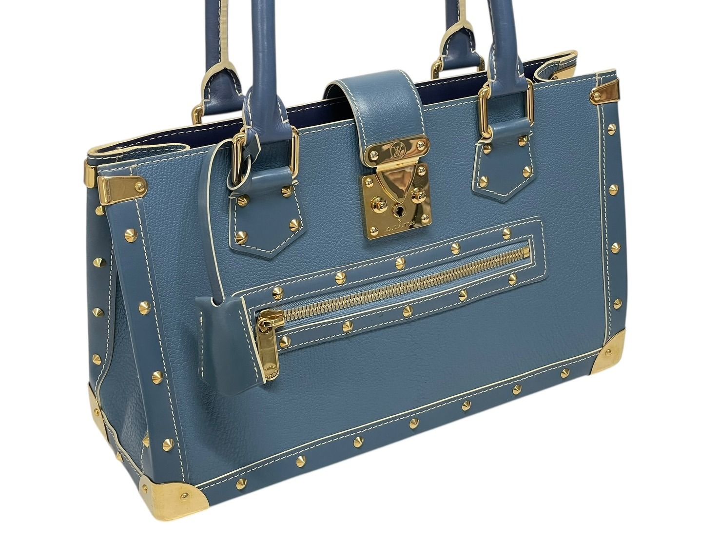 Louis Vuitton Suhali Le Fabuleux Tote Bag Blue — view 4
