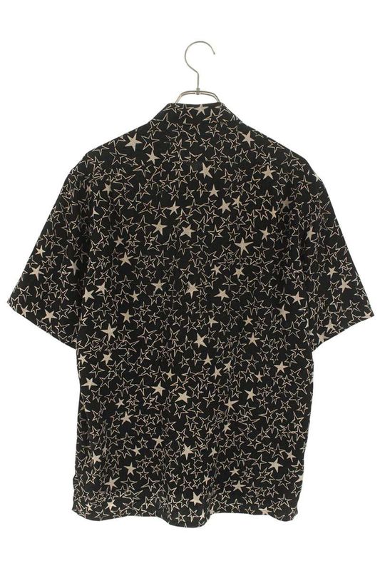 Saint Laurent Paris 531956 Y331v Silk Star Allover Short Sleeve Shirt Men's 40