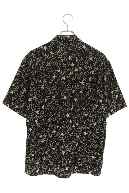 Saint Laurent Paris 531956 Y331v Silk Star Allover Short Sleeve Shirt Men's 40