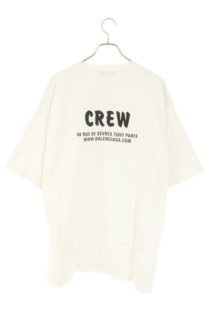 Balenciaga 620969 Tiv74 Crew Logo Print T-Shirt Men's M