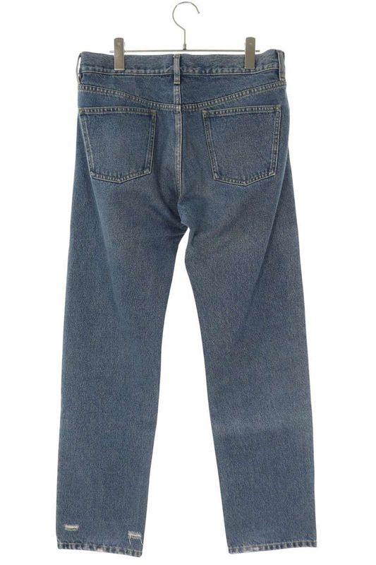 Balenciaga 486225 Tsb06 Damaged Denim Pants Men's 32