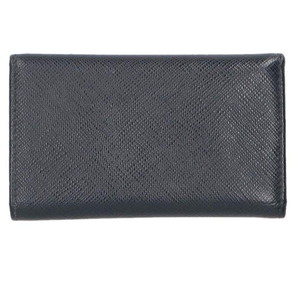 Prada 2pg222 Triangle Plate Saffiano Leather Key Case Men's