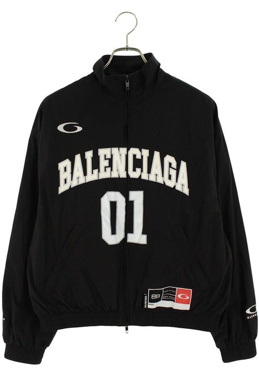 Balenciaga 25ss 817765 Tpq38 Basketball Series Nylon Track Cropped Blouson