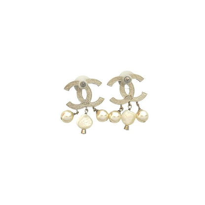 Chanel Coco Mark Motif Plated Rhinestone Fake Pearl 17BK