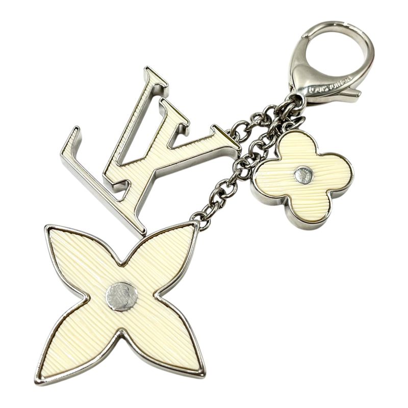 Louis Vuitton Key Holder View Sac Fleur de Epi Key Holder Silver Epi