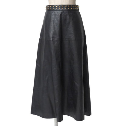 Gucci Long Skirt Size 40 Studded Leather Flared Skirt Made in Italy 20251125