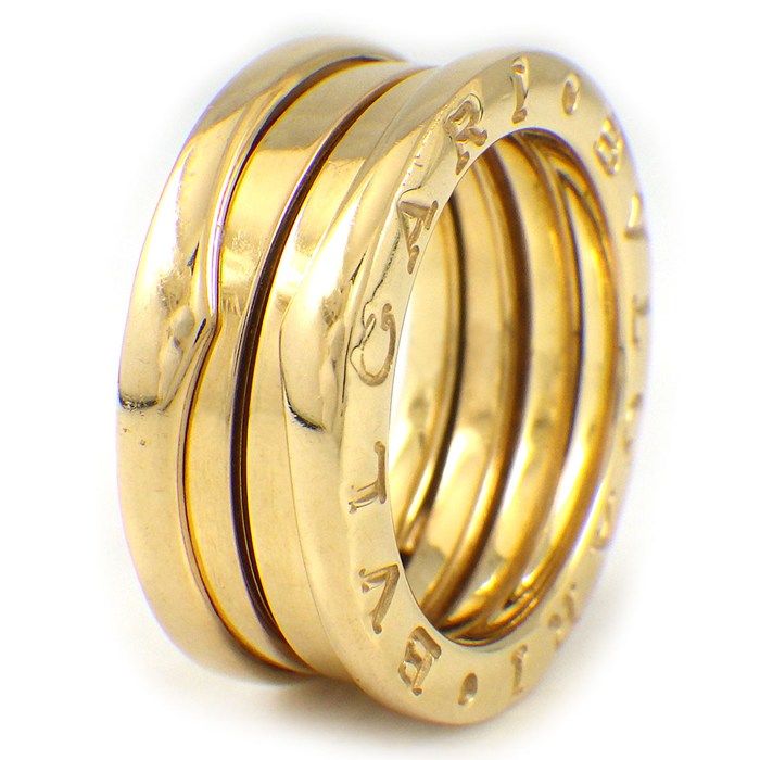 Bvlgari Bvlgari Ring B-Zero1 Bee Zero One 3 Band 18k Yellow Gold #8 #49