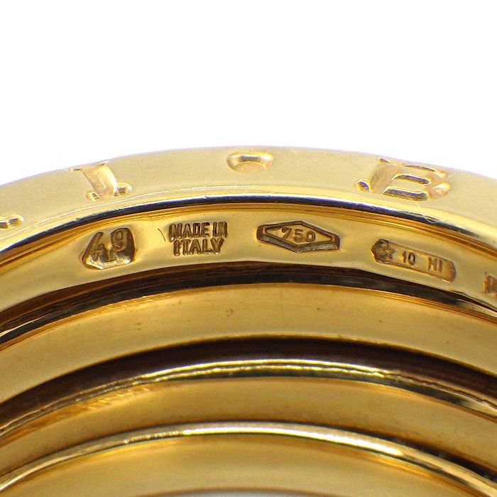 Bvlgari Bvlgari Ring B-Zero1 Bee Zero One 3 Band 18k Yellow Gold #8 #49