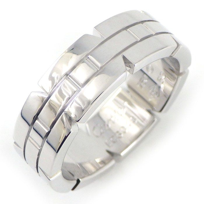 Cartier Ring Tank Francaise 18k White Gold #53