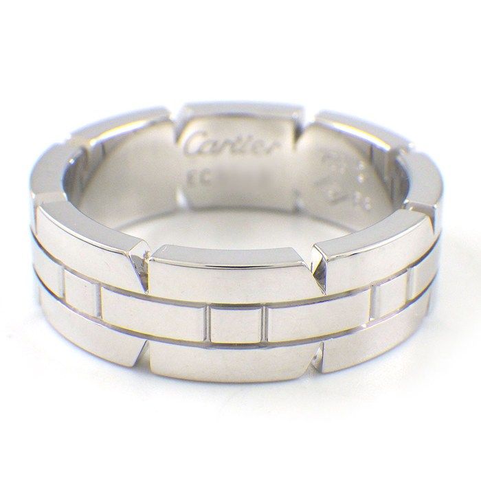Cartier Ring Tank Francaise 18k White Gold #53