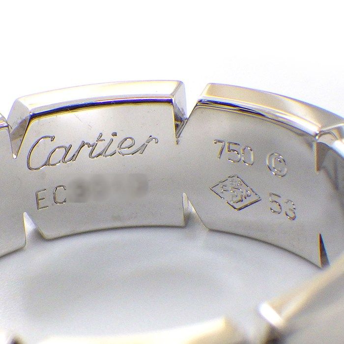 Cartier Ring Tank Francaise 18k White Gold #53