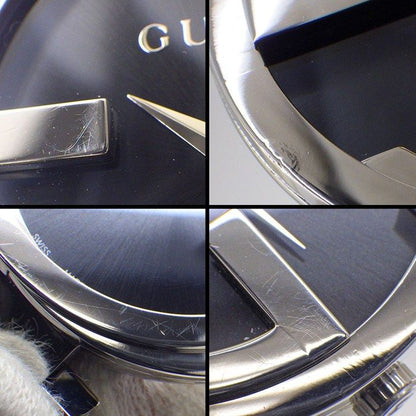 Gucci Watch Interlocking G 133.3 Ya133307 GG Sunray Black Dial SS Quartz Analog