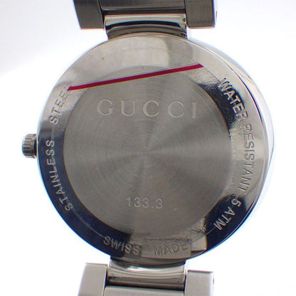 Gucci Watch Interlocking G 133.3 Ya133307 GG Sunray Black Dial SS Quartz Analog