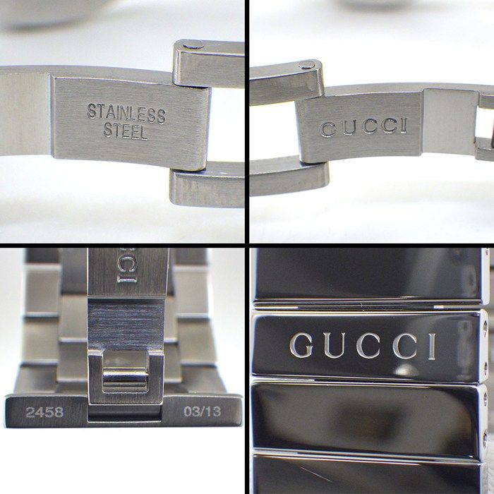 Gucci Watch Interlocking G 133.3 Ya133307 GG Sunray Black Dial SS Quartz Analog