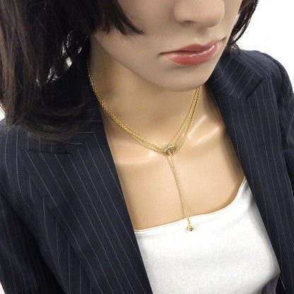 Cartier Necklace Trinity Pampille Double Chain Drop Swing Three Color 18k Pink
