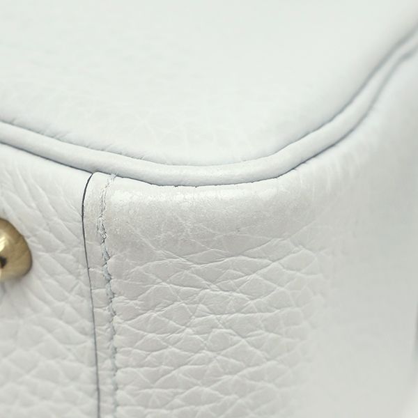 Hermes Shoulder Bag Lindy Mini 20 Taurillon Clemence Blue Veil Silver Hardware