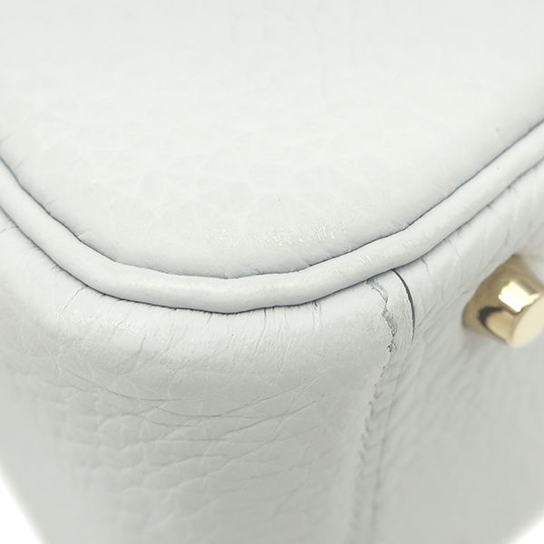 Hermes Shoulder Bag Lindy Mini 20 Taurillon Clemence Blue Veil Silver Hardware