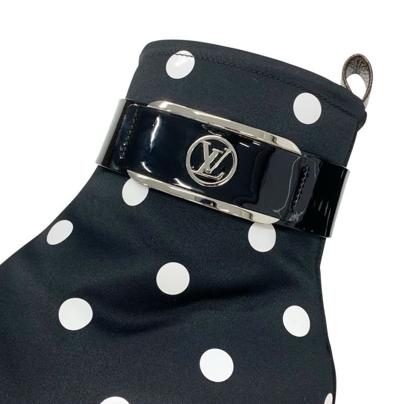 Louis Vuitton Moonlight Line Boots Short Shoes Satin Black White Dot Belt