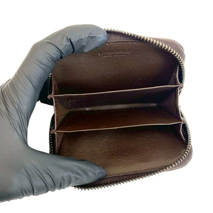 Bottega Veneta Intrecciato Leather Round Zip Coin Case