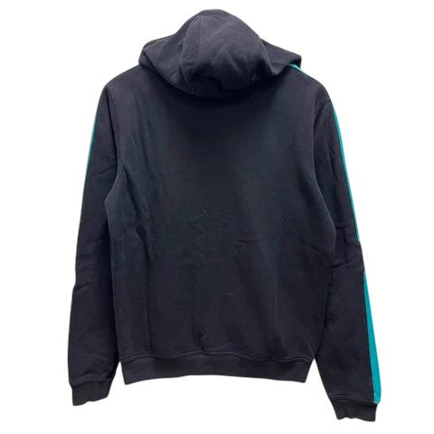 Hermes Hoodie Zip Up Cotton Lined Long Sleeve M Black