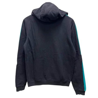 Hermes Hoodie Zip Up Cotton Lined Long Sleeve M Black