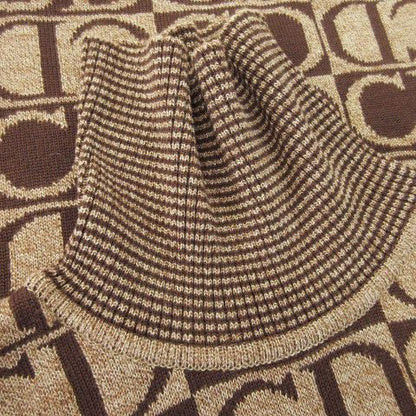 Christian Dior Sports Knit Sweater Turtleneck Long Sleeves Wool Silk Blend Silk