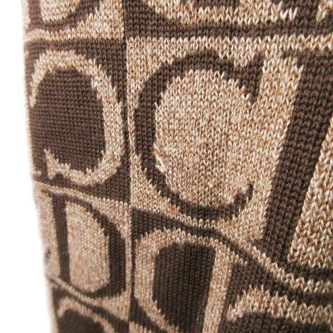 Christian Dior Sports Knit Sweater Turtleneck Long Sleeves Wool Silk Blend Silk