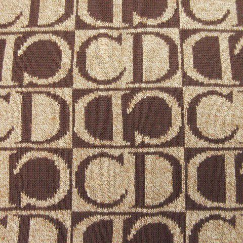 Christian Dior Sports Knit Sweater Turtleneck Long Sleeves Wool Silk Blend Silk