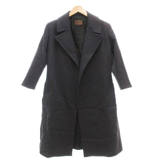 Loewe Spring Coat Chester Coat Big Color Cotton Suede Buttonless Charcoal Gray