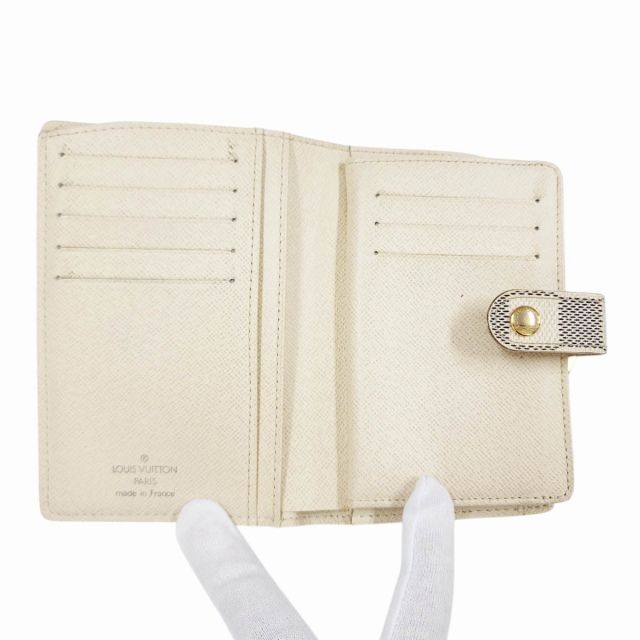 Louis Vuitton Damier Azure Portefeuille Viennois Fold Wallet with Clasp N61676