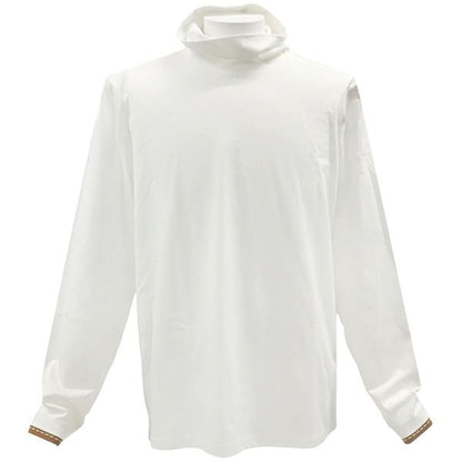 Hermes Cut and Sewn Turtleneck Cotton White and Brown M White Brown Long