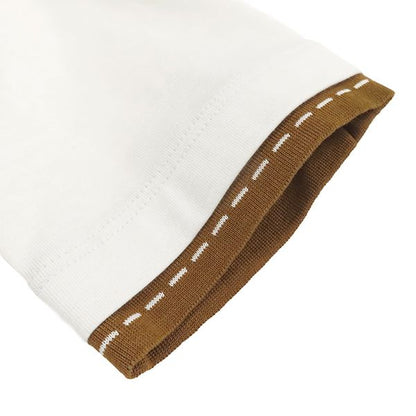 Hermes Cut and Sewn Turtleneck Cotton White and Brown M White Brown Long