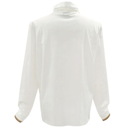 Hermes Cut and Sewn Turtleneck Cotton White and Brown M White Brown Long