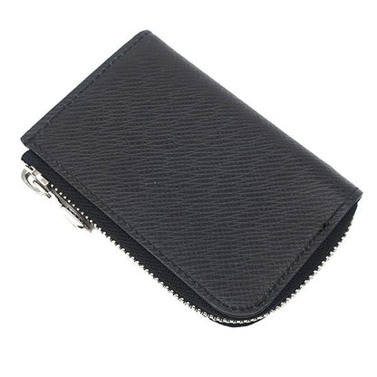 Louis Vuitton Coin Case Porte Monet Jules Taiga Ardoise Silver Hardware Black
