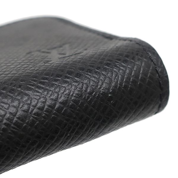 Louis Vuitton Coin Case Porte Monet Jules Taiga Ardoise Silver Hardware Black