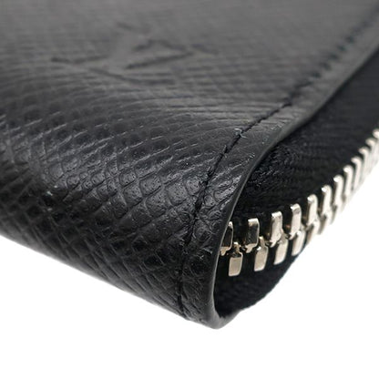 Louis Vuitton Coin Case Porte Monet Jules Taiga Ardoise Silver Hardware Black