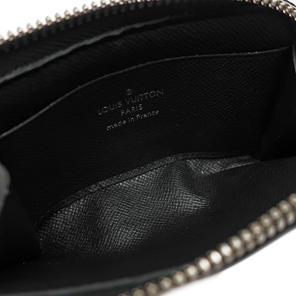 Louis Vuitton Coin Case Porte Monet Jules Taiga Ardoise Silver Hardware Black