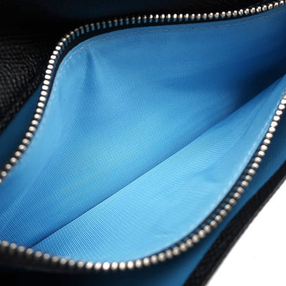 Bvlgari Bvlgari Long Wallet Bvlgari Man Leather Black Silver Hardware Black