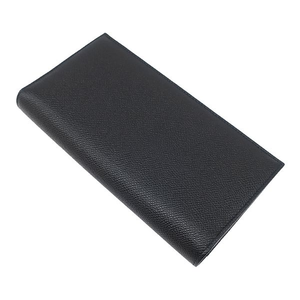 Bvlgari Bvlgari Long Wallet Bvlgari Man Leather Black Silver Hardware Black
