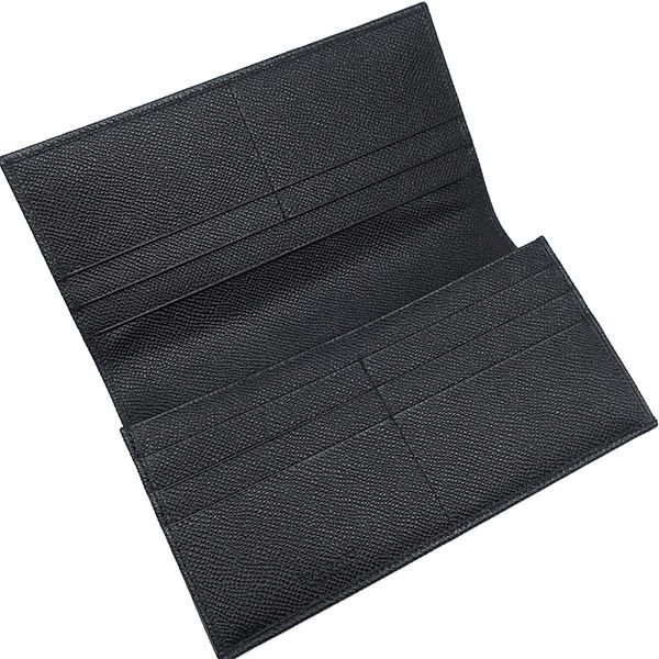 Bvlgari Bvlgari Long Wallet Bvlgari Man Leather Black Silver Hardware Black