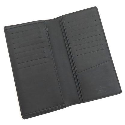Louis Vuitton Long Wallet Portefeuille Blaza Nm Grain Leather Black Matte Black