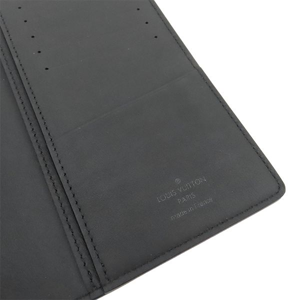 Louis Vuitton Long Wallet Portefeuille Blaza Nm Grain Leather Black Matte Black