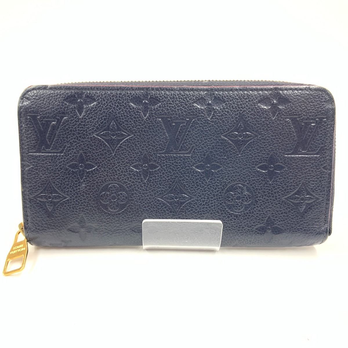 Louis Vuitton Monogram Empreinte Zippy Wallet Round Zipper Long Wallet Navy