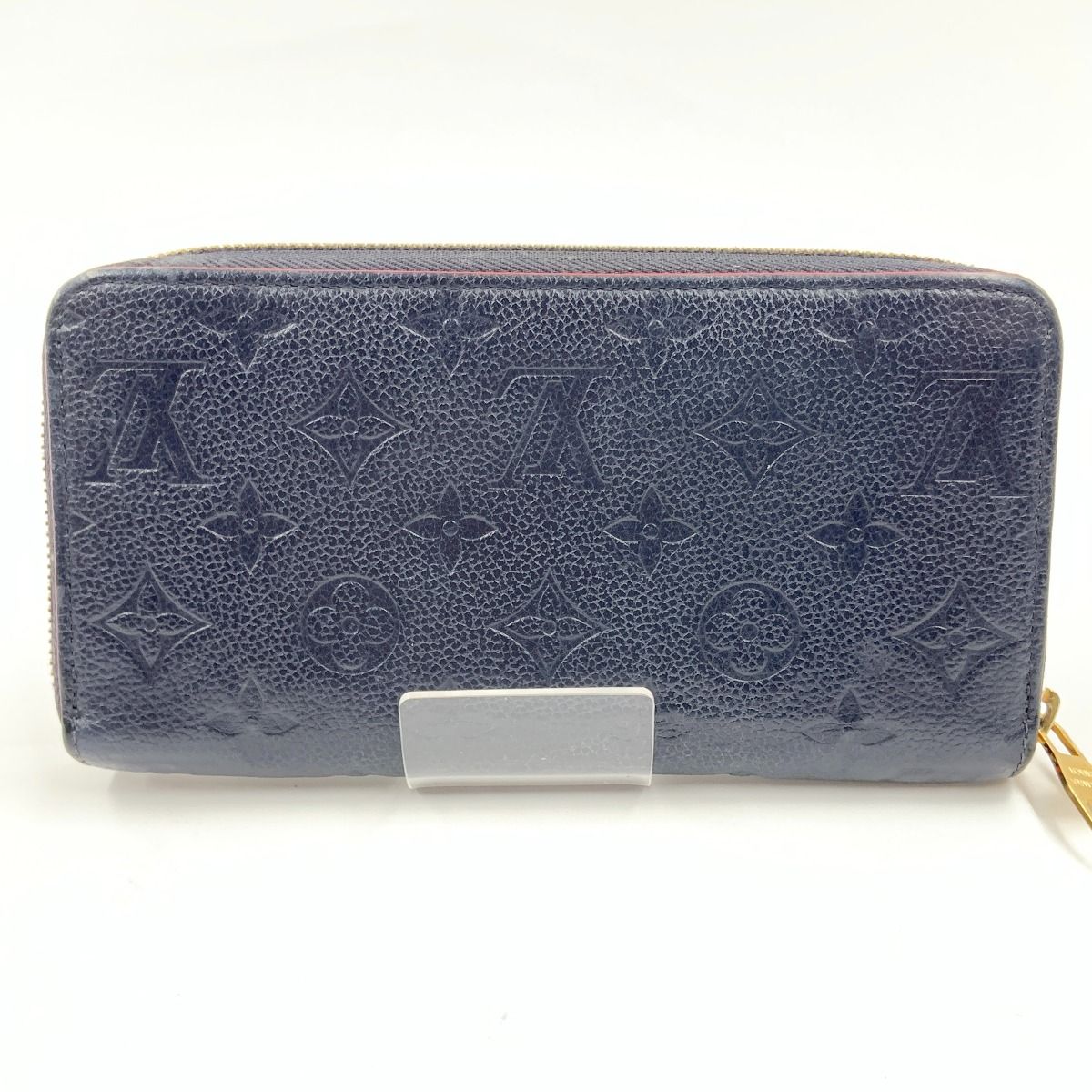 Louis Vuitton Monogram Empreinte Zippy Wallet Round Zipper Long Wallet Navy