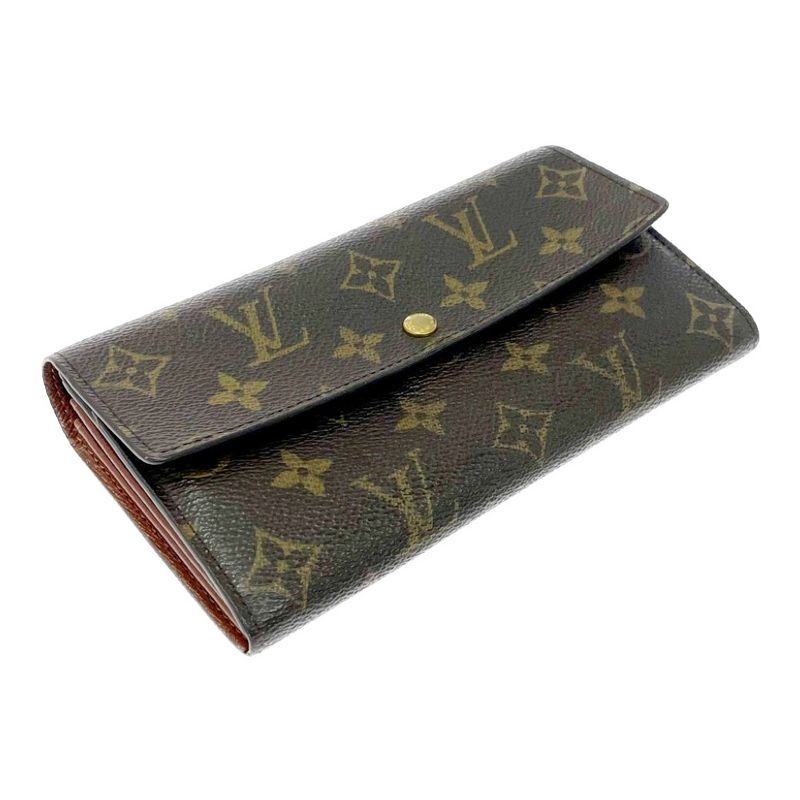 Louis Vuitton M61725 Monogram PVC Porte Monet Cles Di Long Wallet Brown 499211