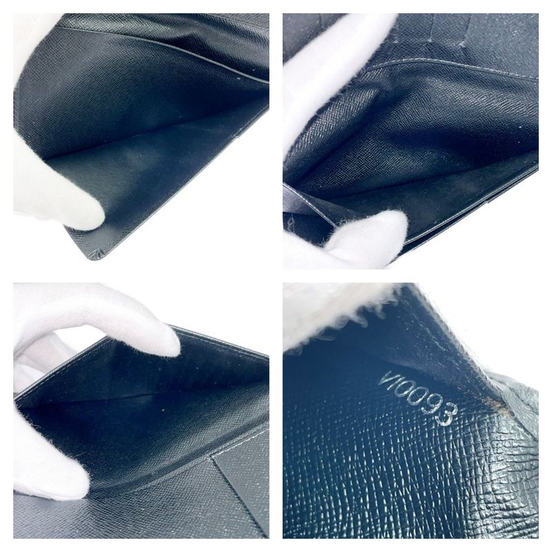 Louis Vuitton M30392 Taiga Porte Barrule Carte Cles Di Black 504771 Long Wallet