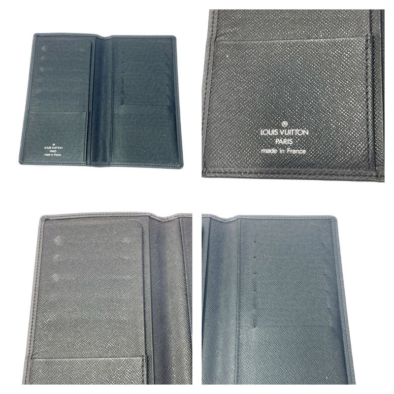 Louis Vuitton M30392 Taiga Porte Barrule Carte Cles Di Black 504771 Long Wallet