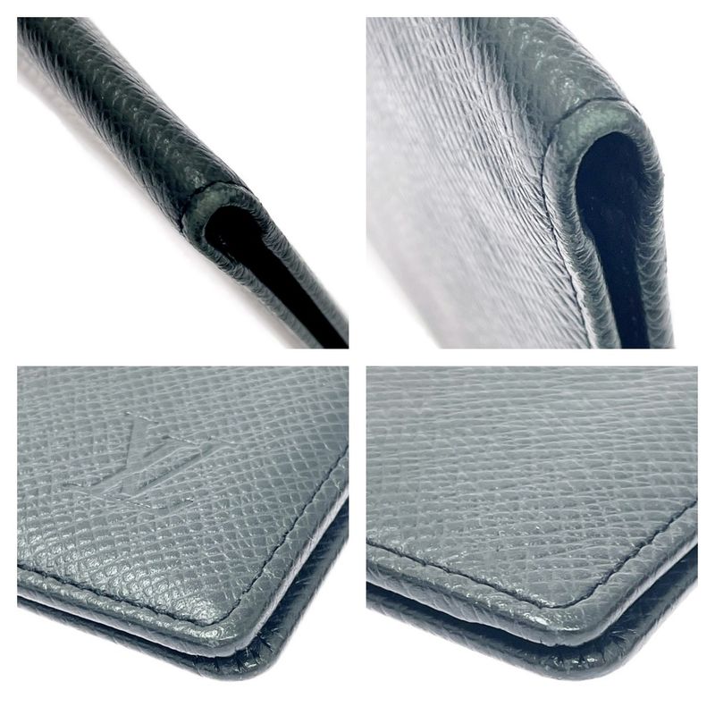 Louis Vuitton M30392 Taiga Porte Barrule Carte Cles Di Black 504771 Long Wallet