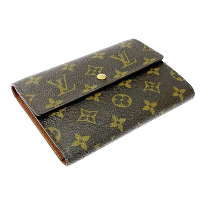 Louis Vuitton M61200 Monogram PVC Porte-Tresor Etui Papier Brown 499088 Trifold